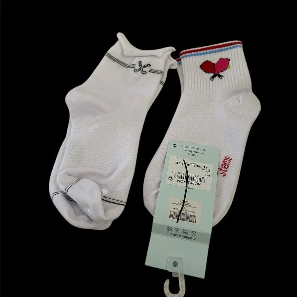STEMS bundle of TWO crew socks 1)Golf Lettuce Edge 2) pickleball racket socks